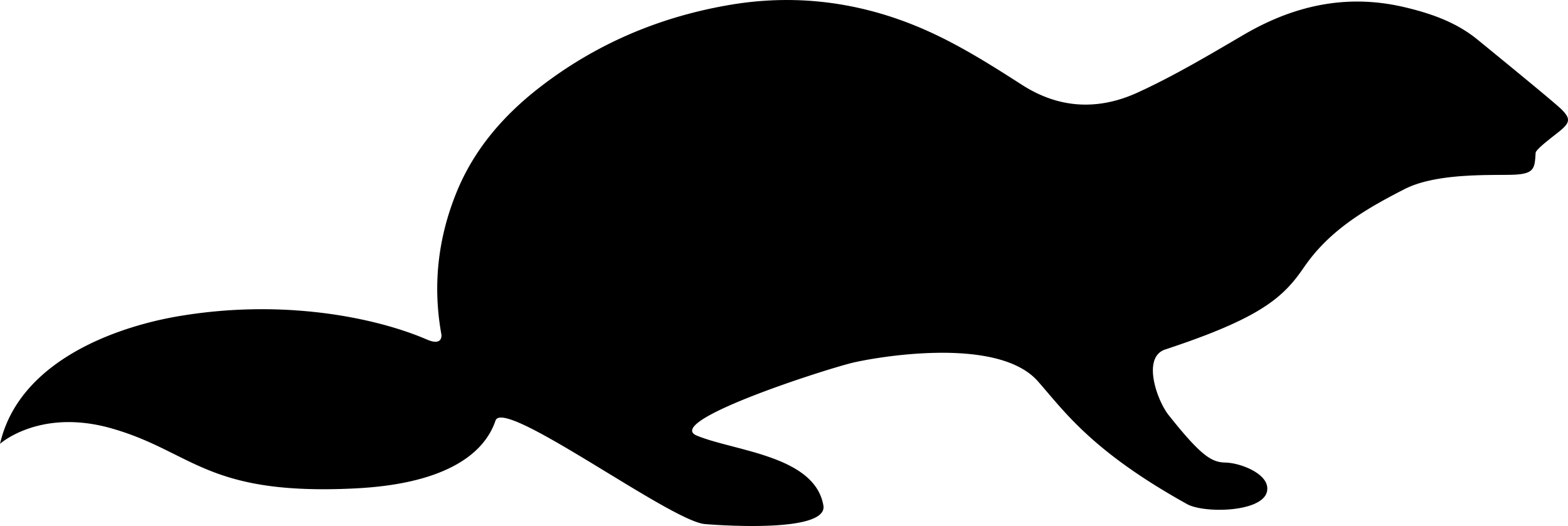 Otter Facing Right Silhouette Svg Vector Free Vectors